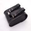 Universal Motorcycle PU Leather Front Handlebar Tool Bag Luggage Saddle Bags
