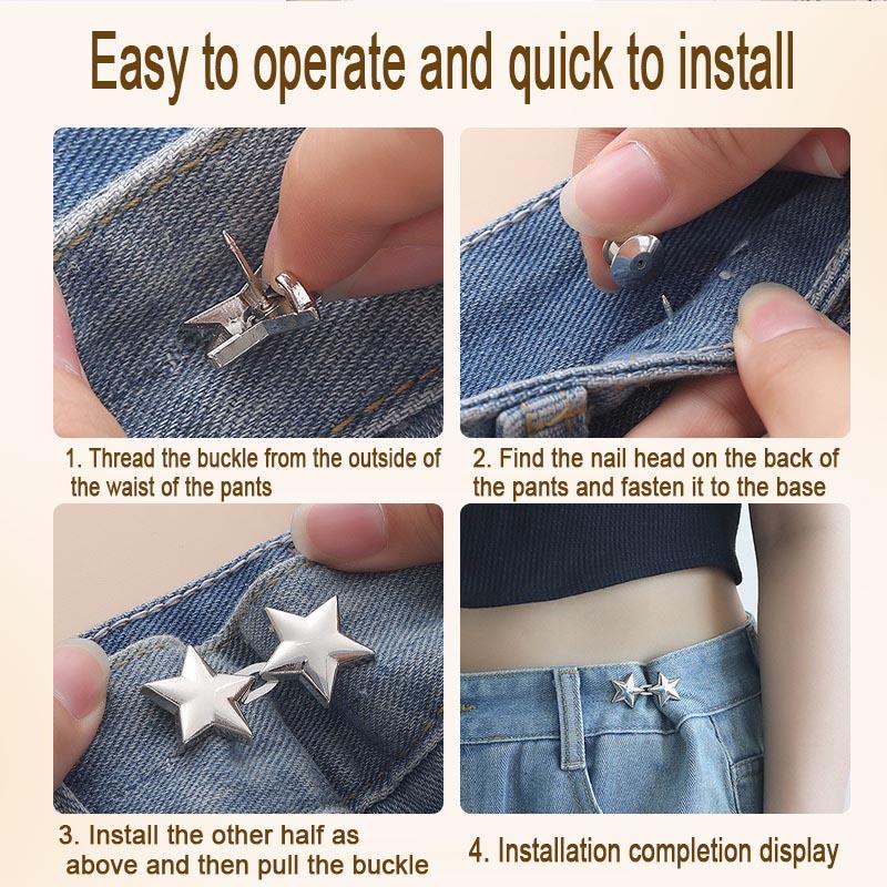 Waist Pants Tightening Make Clip Waist Adjustment Clip Waist Reduction Clasp Line Button Brooches for Garment Decoration NK001