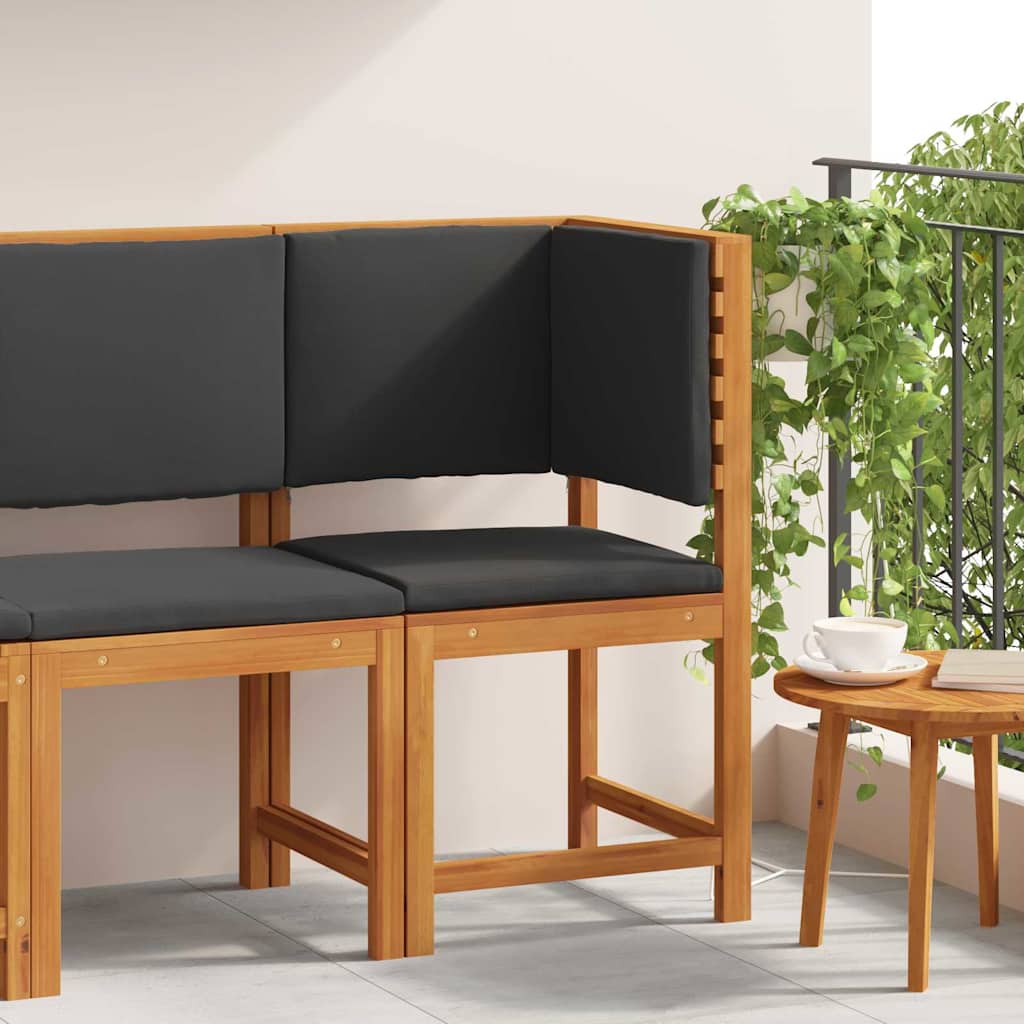 Garden Chair with Cushion Brown 50 X 50 X 91 Cm Solid Acacia Wood