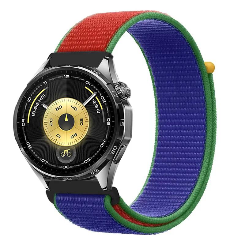 22mm 20mm Nylonarmband für Huawei Watch 5 4 GT6 GT6 Pro GT5-4-3 46mm Armband im Flaggen-Stil Amazfit Bip 6 Active 2 Balance 2 Correa