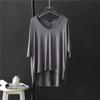 V-neck Undershirt Women's Five Quarter Sleeved T-shirt Summer Thin Plus Size Loose Sleepwear Mid Sleeved Korean Top