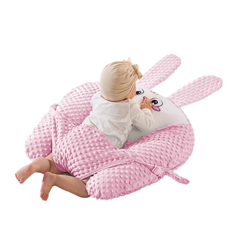 

Lovely Animal Baby Feeding Pillow Cotton Multifunction Breastfeeding Pillow Reflux Prevention Slope Pillow for Newborns розовый