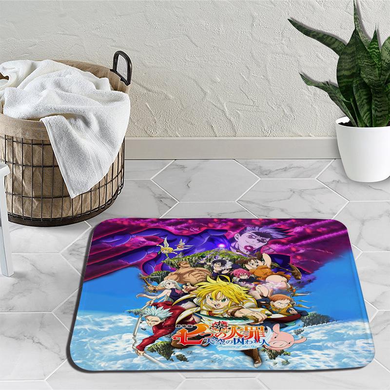 

Ковер «Семь смертных грехов» с героями мультфильмов, ковер для гостиной, спальни, балкона, ванной комнаты, нескользящий дверной коврик, уличный ковер, подарок на день рождения 1