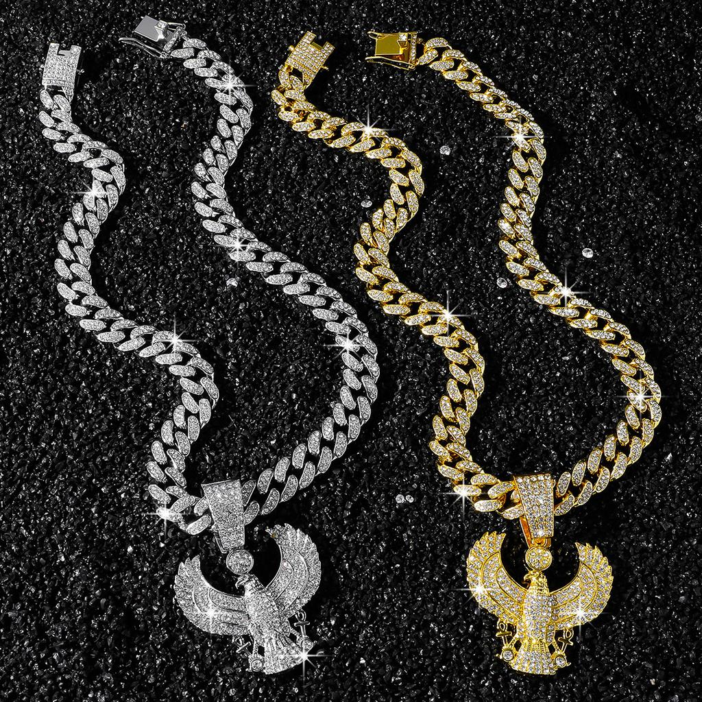 Jewelry for Resellers New Unisex Full Streetwear Hip-hop Personalized Animal Eagle Pendant Zinc Alloy Necklace