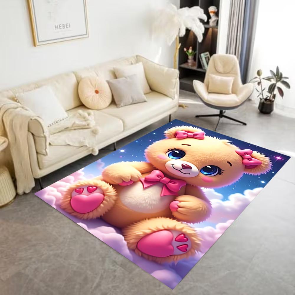 1pc cute bear rug home carpet non slip design for bedroom gift