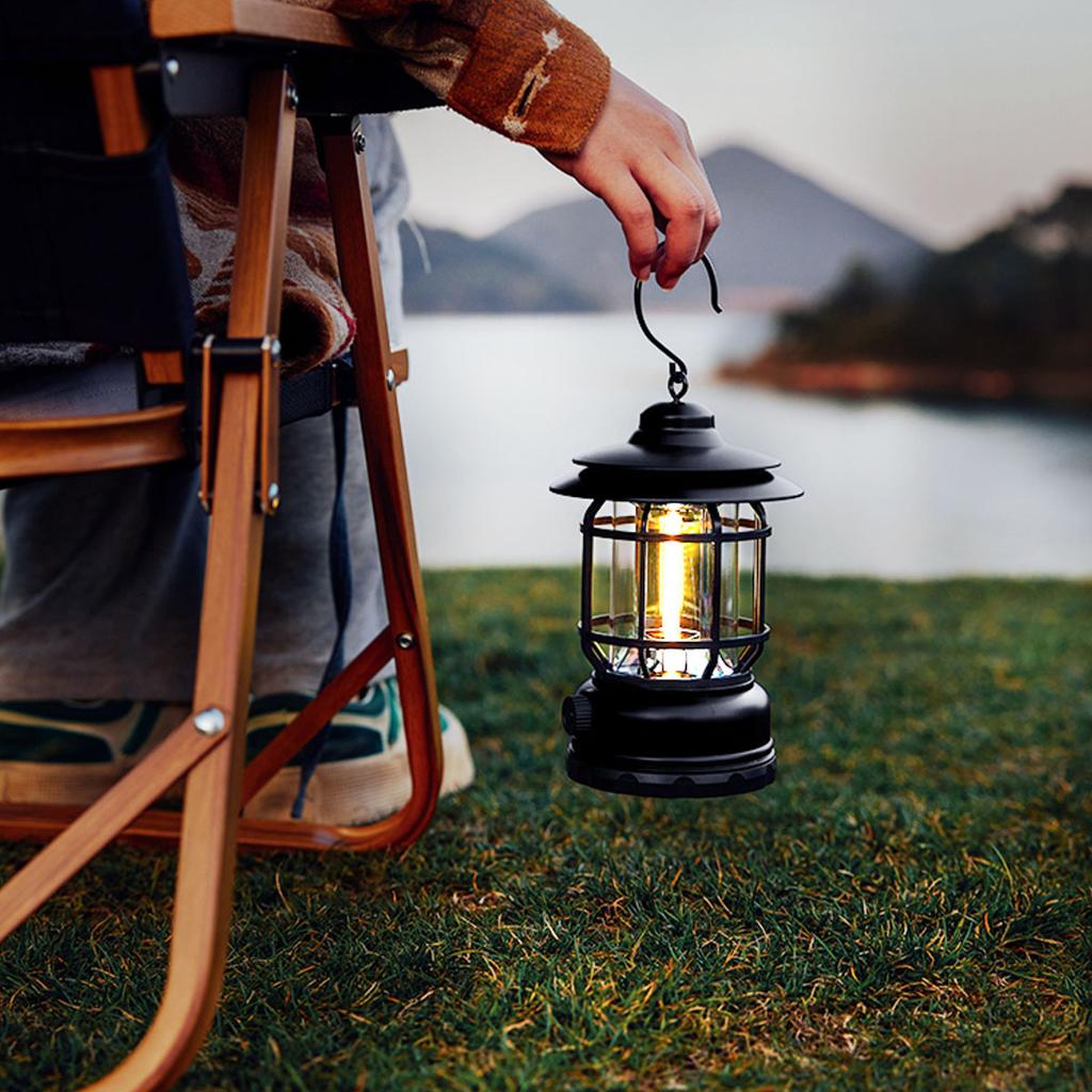 Outdoor Camping Lights Retro Camping Lights Horse Lanterns Rechargeable Portable Tent Lights Camp Lights Lighting Hanging Lights