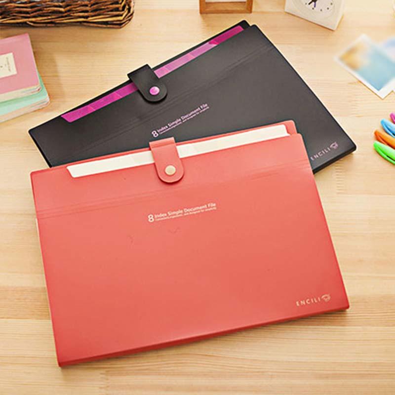 1PC Organ Folder, 8-in Folder, Pp Material Large Capacity File Bag, Very Suitable for Home, Office, Classroom and So On
