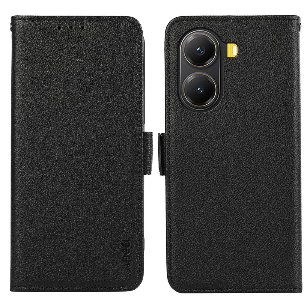 ABEEL For Xiaomi Poco X7 Pro 5G/Redmi Turbo 4 5G Case Litchi Texture Leather RFID Blocking Phone Cover
