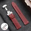 Genuine Calfskin Leather Watch Strap 18mm 19mm 20mm 21mm 22mm 24mm Universal Bracelet Butterfly Buckle Business Soft Wrist Band