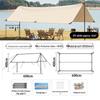 Outdoor Camping Sunshade & Rainproof Tarp with Silver Coating