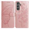 For Samsung Galaxy A35 5G Case Butterfly Imprinted Wallet Stand PU Leather Flip Phone Cover with Strap
