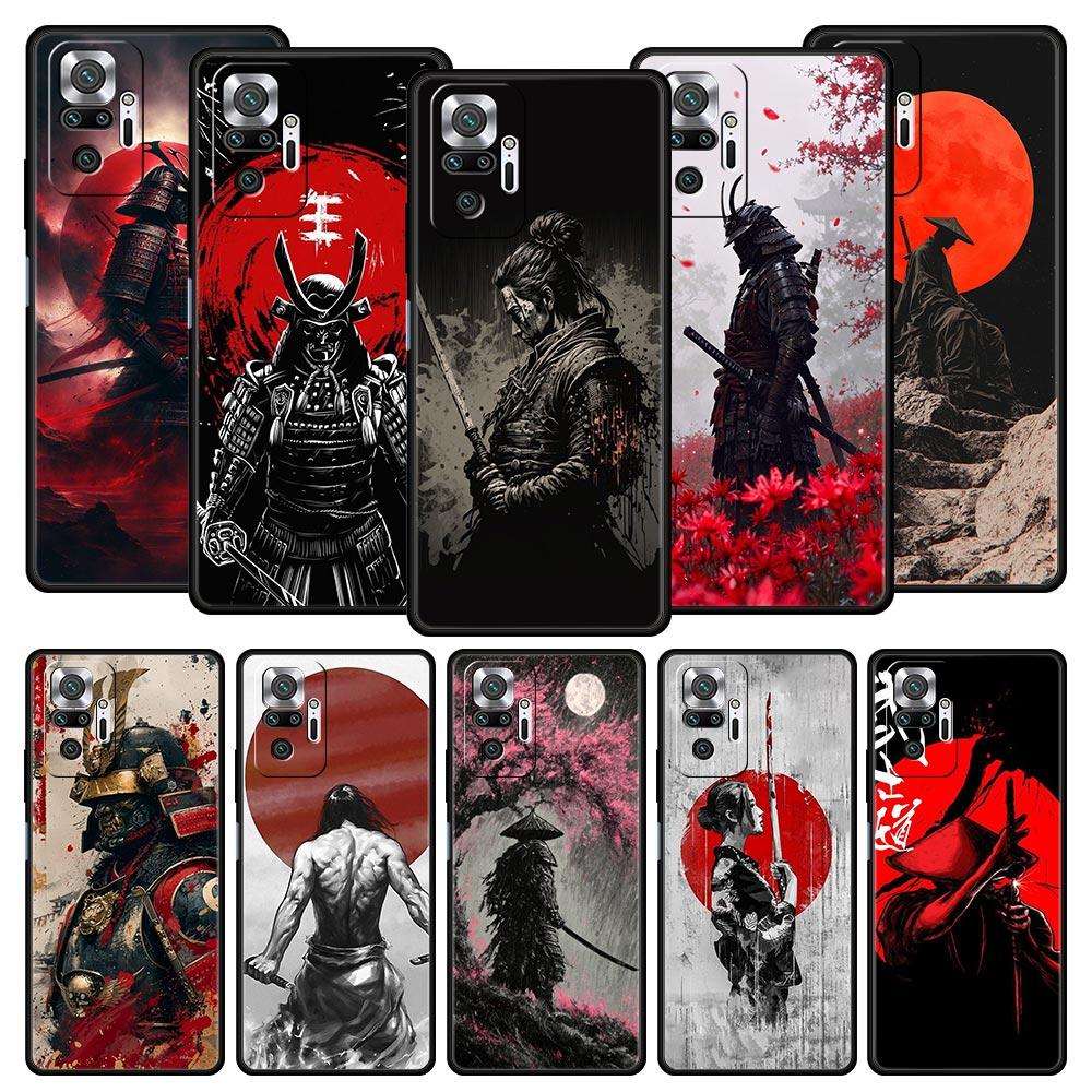 Japanese Bushido Samurai Phone Case For Xiaomi Redmi Note 15 14 13 12 5G 11 10 Pro Plus 4G 9S 14C 13C 12C 10C Soft TPU Cover