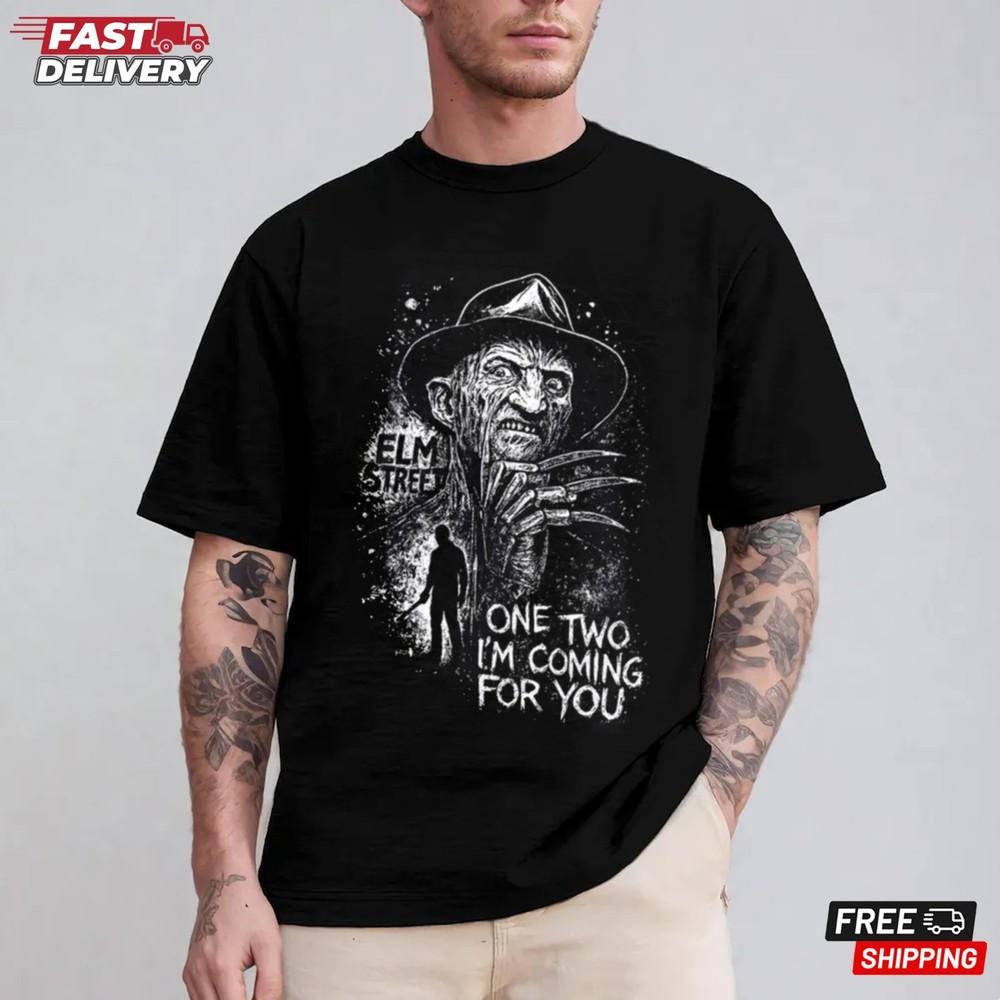 Horror Movie Halloween Scary Character T-Shirt Spooky Fan Gift Halloween Gift Unisex T-Shirt XL