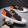 Summer Men Canvas Shoes Breathable Casual Low-Top Sneakers Soft Sole Flat Shoes Trendy Sports Footwear for Teens Boys