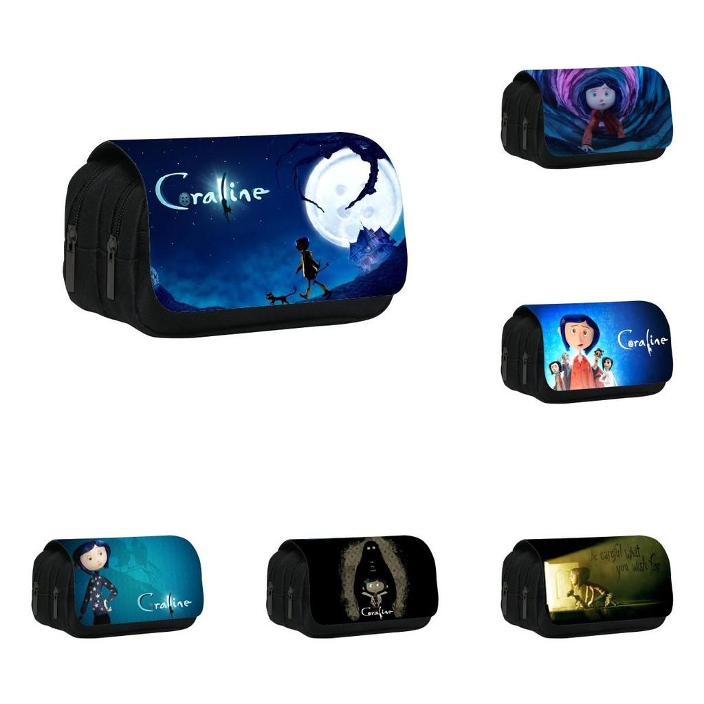 Compartment Twin Coraline Organizer Stationery Pen Pouch For School Home And
