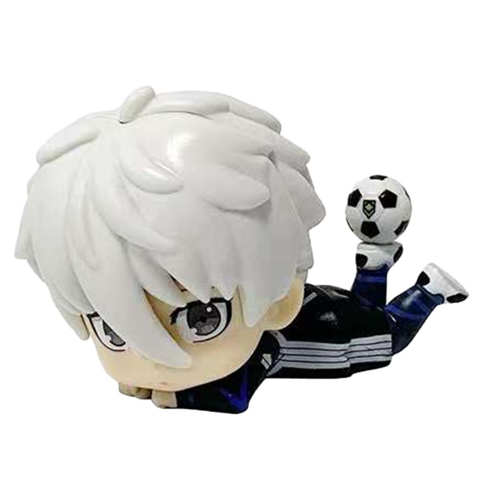 Anime BLUE LOCK Cute Nagi Yisagi Isagi Yoichi Sitting Action Figure PVC Doll Tabletop Model Anime Peripheral Creative Toy Gift‘s