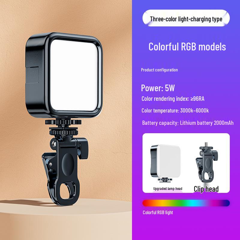 Přenosné LED selfie přisvětlení pro telefon a fotoaparát