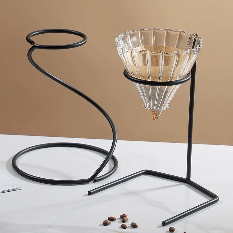 2 Pc Coffee Metal Filter Frame Holder Reusable Coffee Dripper Stand Kitchen Coffeeware Coffee Filters