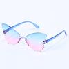 Butterfly Shape Rimless Sunglasses Lightweight Frame Durable Temples UV Protection Fashion Eyewear for Outdoor Activities and Daily Use