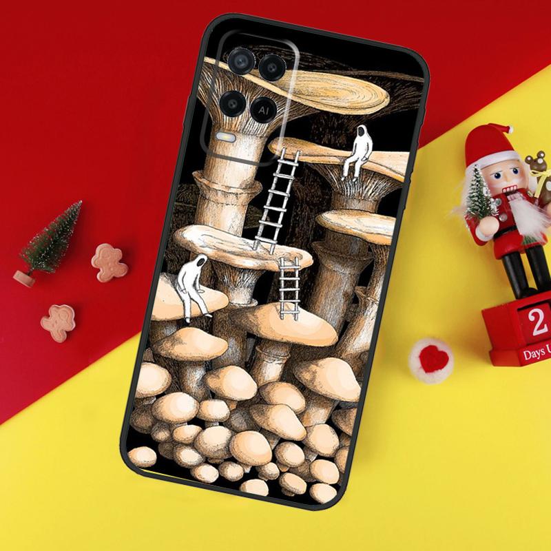 Weird Trippy Mushroom Case For Oppo A5 A6 Pro A15 A57 A17 A54 A74 A94 A76 A16 A96 A40 A60 A80 A18 A38 A58 A78 A98