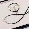 2025 Chic Black Crystal Choker Necklace: Trendy, Retro, and Versatile Women's Accessory