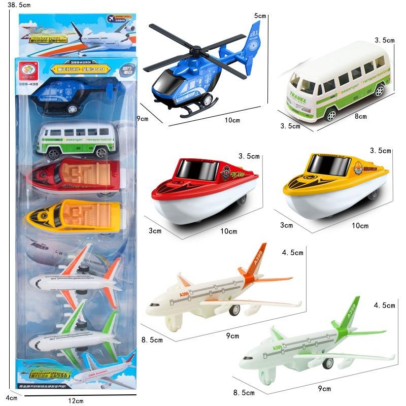 4Pcs/Set Small Rebound Truck For Children Pull Back Ladder Fire Fighting Toy Car Model Educational Cars Kids Toy