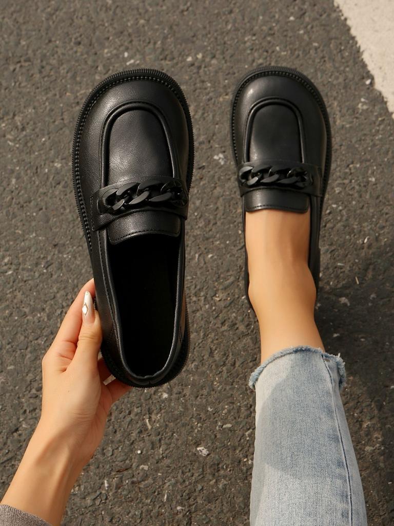 2025 new spring and autumn soft-soled single shoes women's bows retro platform loafers British style small leather shoes large size