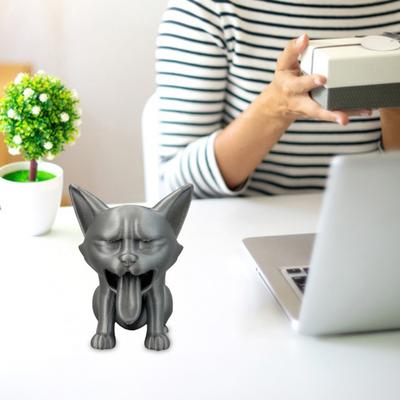 3D Printed Vomit Cat Figurine Plastic Kitten Statue Animal Sculpture Home Office Desktop Decoration Ornament