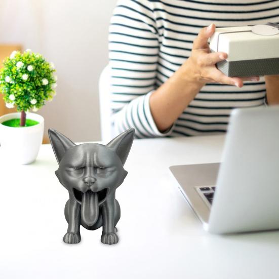 3D Printed Vomit Cat Figurine Plastic Kitten Statue Animal Sculpture