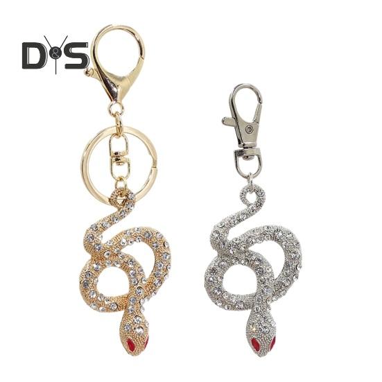 Брелок для ключей со стразами в форме змеи — фото 10