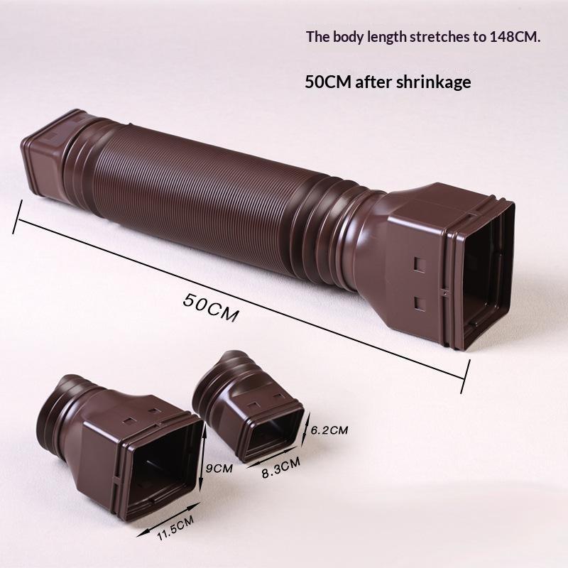Rallonge de gouttière extensible flexible en PE Tuyau de drainage de gouttière pour gouttières rondes extérieures