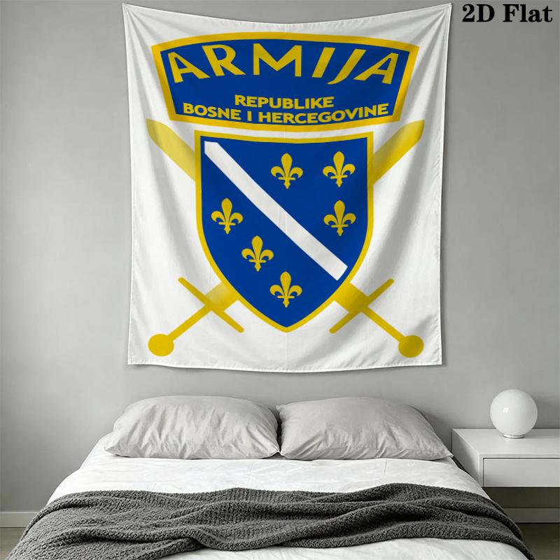 Bosnia and Herzegovina Wall Tapestry Aesthetic Wall Hanging Printed Fabric Blanket Decorative Tapestries for Bedroom Living Room Home Decor