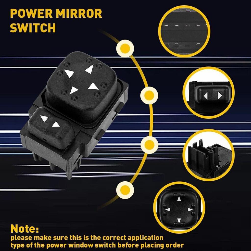 Car Power Mirror Switch 19259975 15045085 Driver Side for Cadillac Chevrolet Avalanche Silverado 1500 2500 3500 Tahoe GMC Sierra