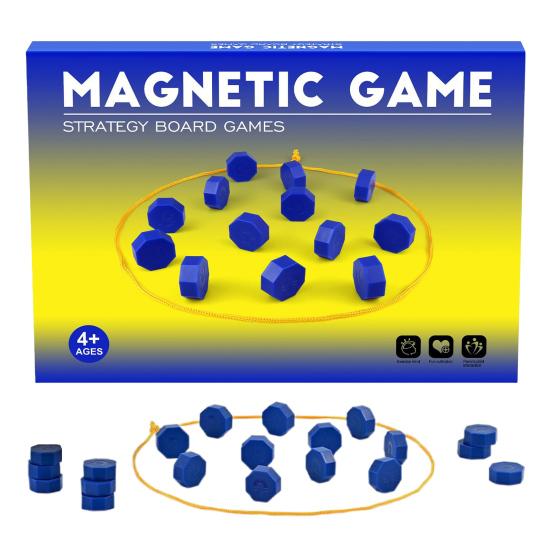 1 Set Magnet Game with String Family Party Magnetic Rope Chess Board Game 2 Player Battle Magnet Chess Puzzle Strategy Game