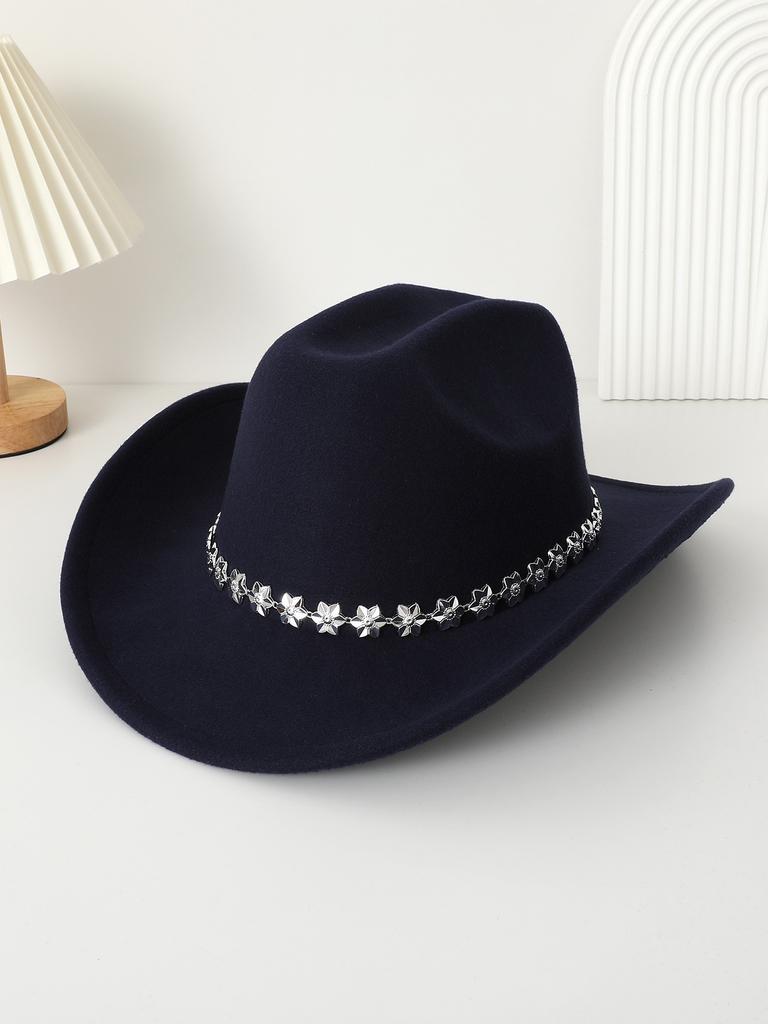 Western cowboy top hat felt hat Tibetan top hat three-dimensional pattern accessories jazz hat new woolen hat