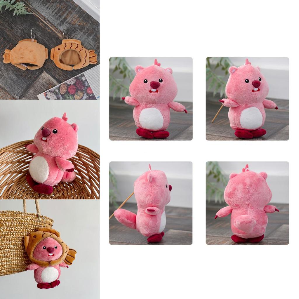 Cute Beaver Plush Toy Keychain Pendant With Soft Short Plush Wholesale Hanging Decoration For Bags