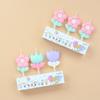 Ins Style Flower Birthday Candle Spring Retro Colorful Cartoon Tulip Children's Party Baking Candle