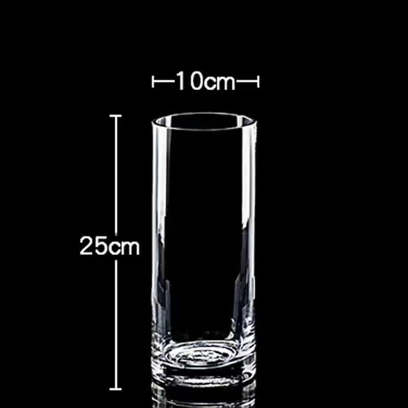 Transparent Glass Flower Vase & Hydroponic Container - Floor Ornament
