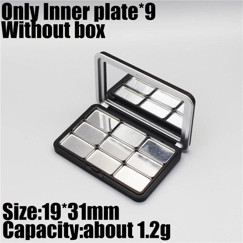 Glitter Makeup Dispensing Box with Mirror 1pcs Matte Black Empty Magnetic Cosmetics Palette Eyeshadow Blusher DIY Makeup Box