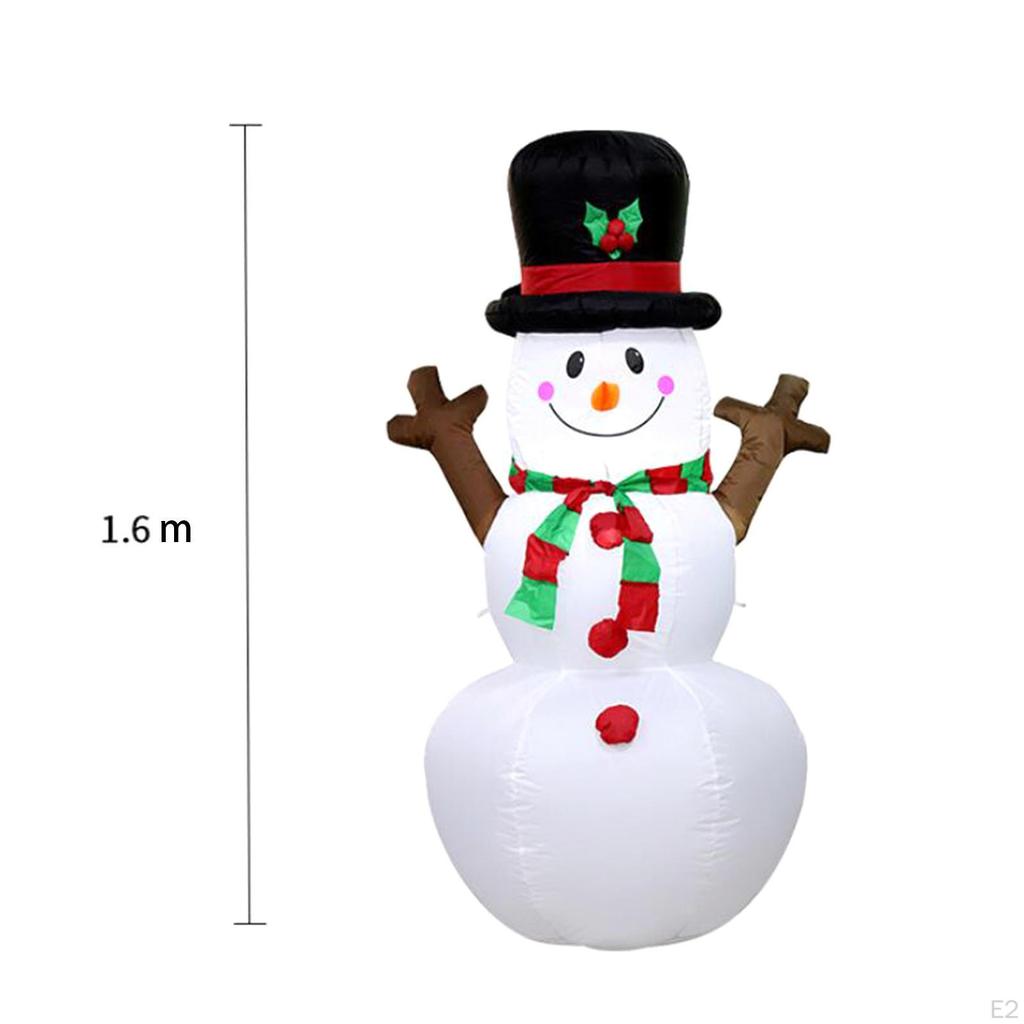 Snowman Christmas Outdoor Decoration with LED Lights 5 Feet Giant Xmas Decor for Holiday Garden Yard