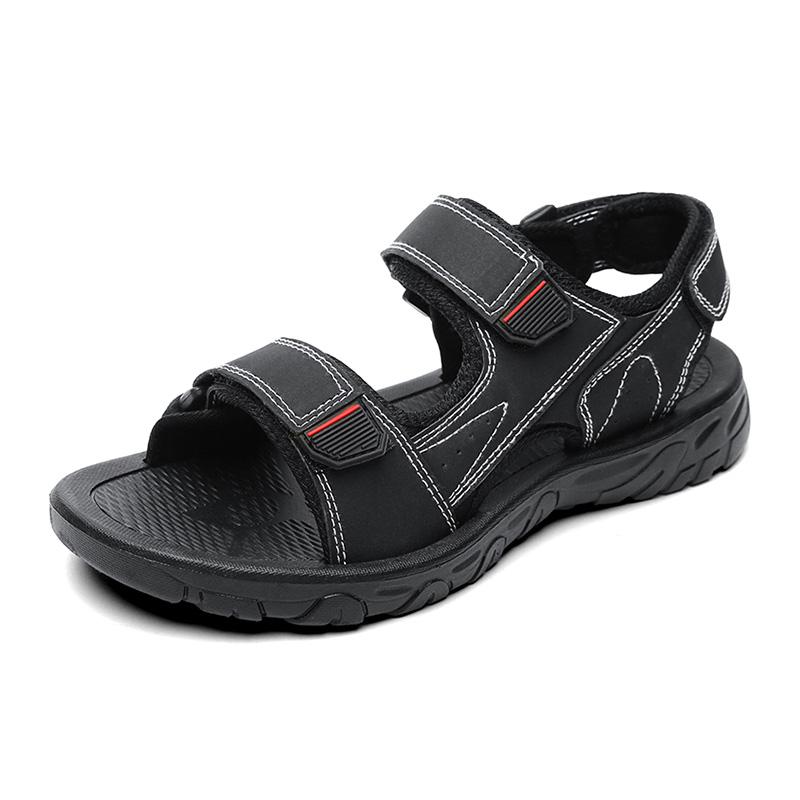 Herren Sommer Sandalen 2024 Luxus Künstliche Leder Casual Schuhe Für Männer Bequeme Barfuß Outdoor Fashion Trekking Sandalen