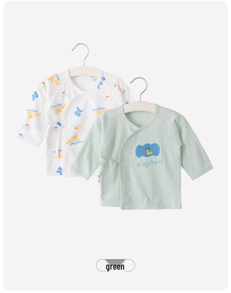 Kimono-Style Newborn Tops | Class A Pure Cotton | Belly Protection | 0-3 Months | Unisex | Size 52 | Spring/Summer