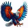 Bald Eagle Elektromotorrad Aufkleber - Ausgebreitete Flügel Design