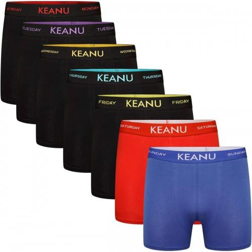 Keanu Boys Days of The Week Cotton Blend Boxer Shorts (Pack of 7)