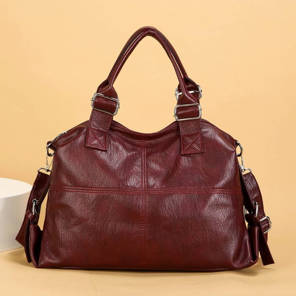 Handbag Women PU Large Capacity Adjustable Strap Office Daily