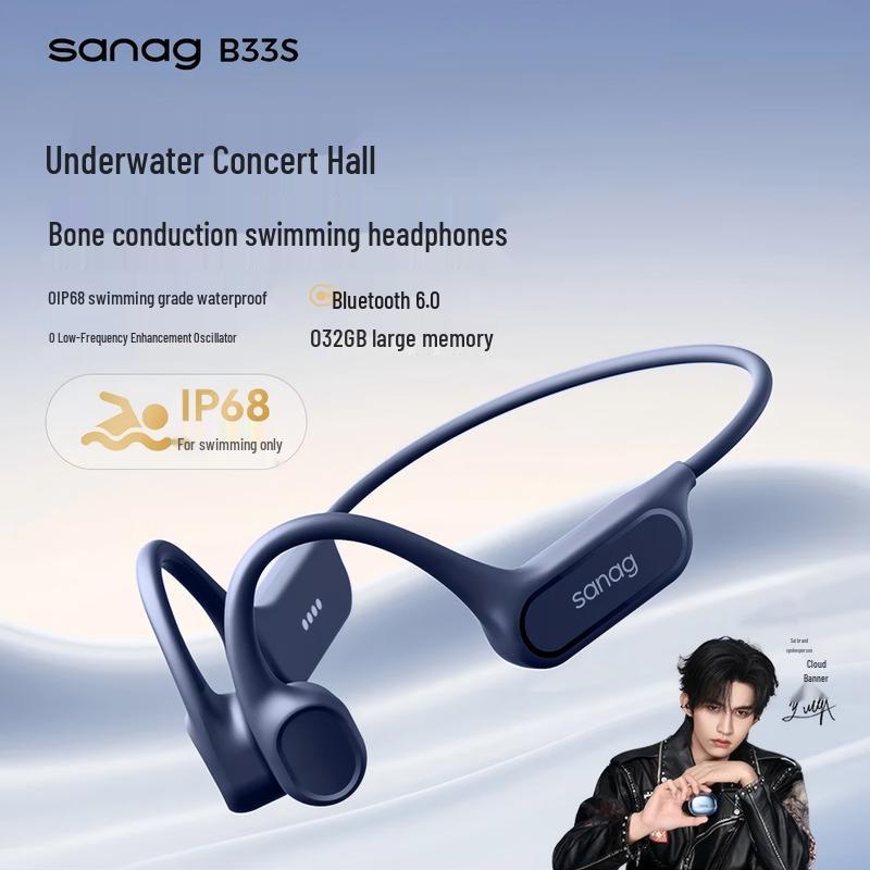 SANAG B33S Bone Conduction Bluetooth Headphones