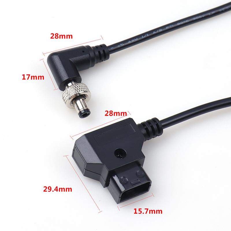 D-Tap To Power Cable Dtap Male To 5.5X2.5Mm Monitor Supply Cable Black Spring Power Wire With Lock For Bmcc Bmpc