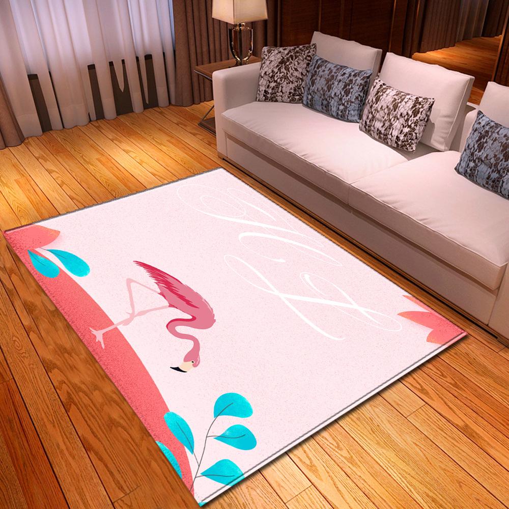 Fresh American Flamingo Printed Carpet Nordic Floor Mat