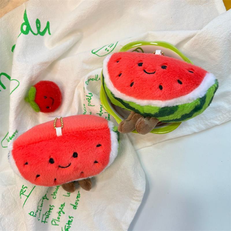 1/2 Stück Süße Wassermelonen Früchte Plüschtiere Spielzeug Schlüsselanhänger Anhänger Tasche Hängende Dekoration Rucksack Anhänger Geburtstagsgeschenke Paar Schlüsselanhänger