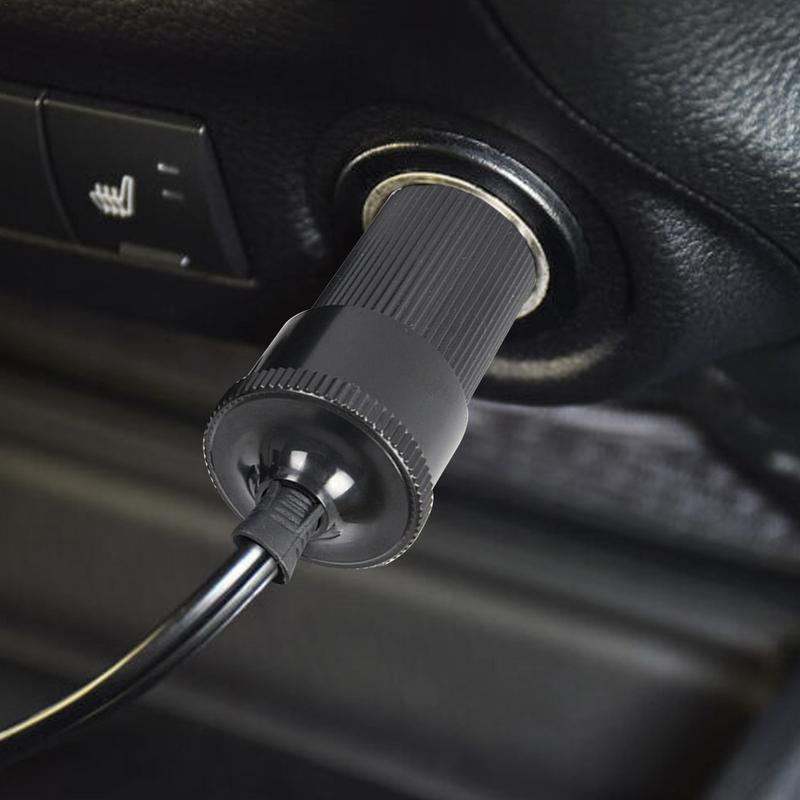 Car Adapter Plug Socket Car Battery Crocodile Clips 12V/24V 30A Car Lighter Socket Extension Cord with Safe Adapter